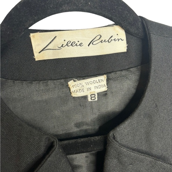 Vintage Lillie Rubin 100% Woolen Aztec Sequin Open Front Blazer Size 8 - Picture 3 of 13